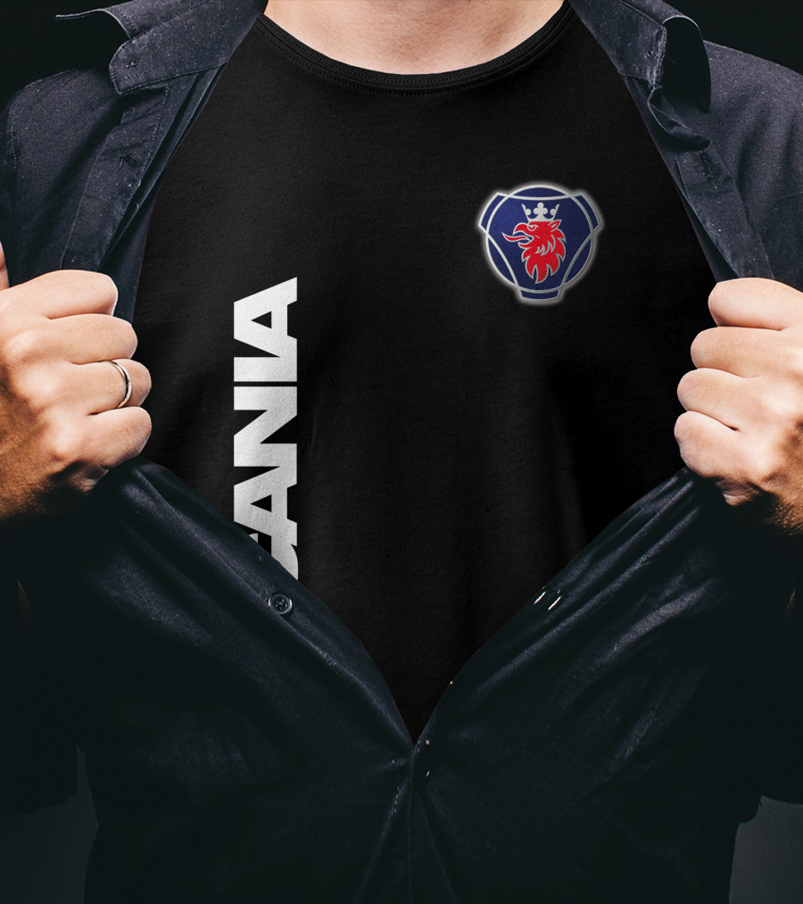 Scania Emblem King Of The Road Lion Badge T-Shirt