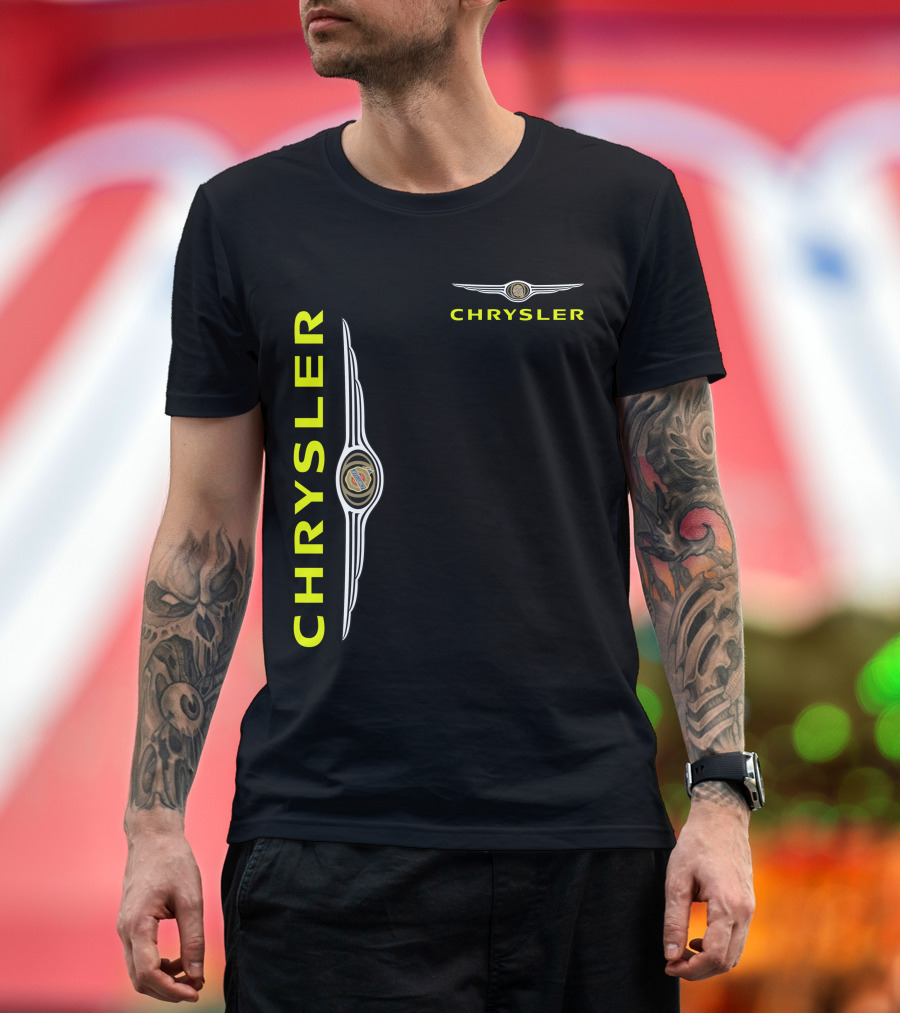 Chrysler Winged Emblem Vertical And Horizontal T-Shirt