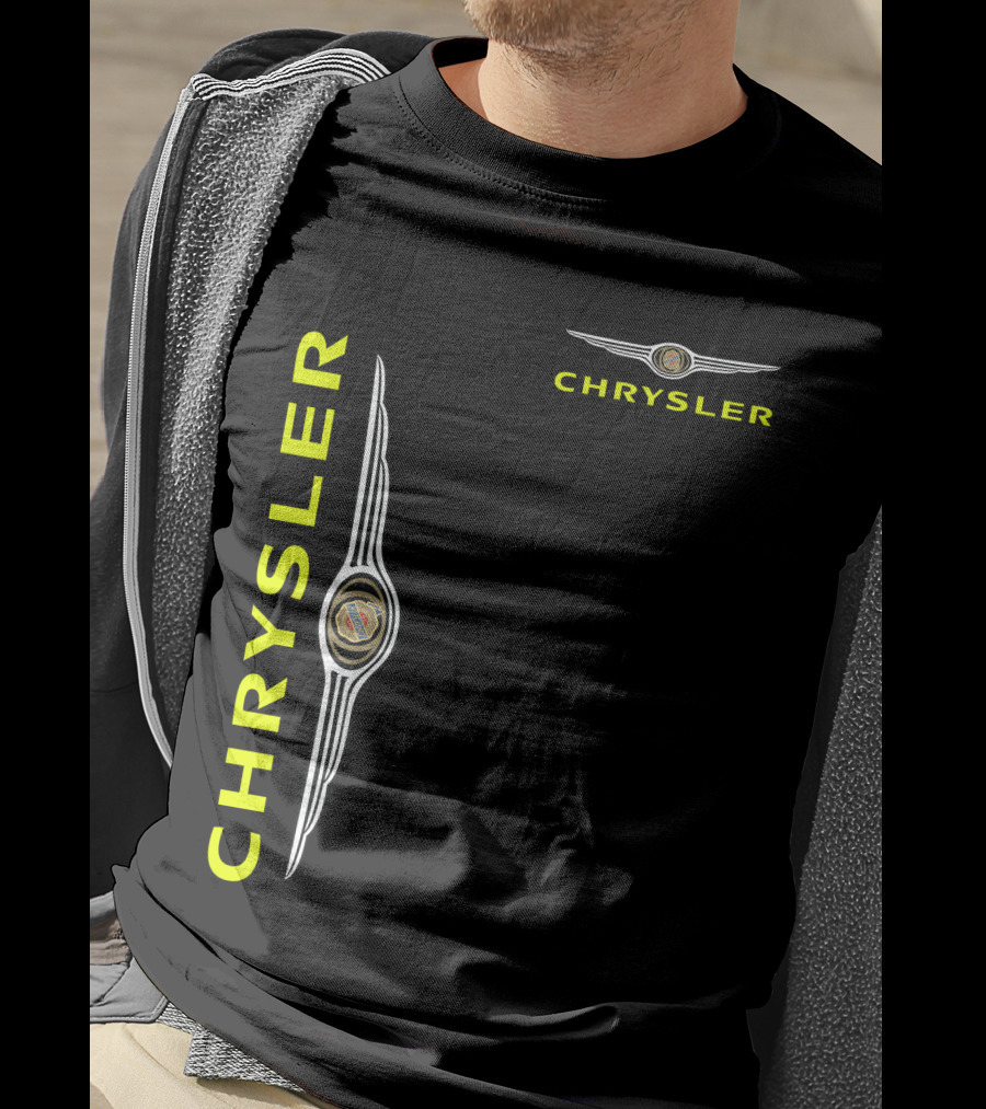 Chrysler Winged Emblem Vertical And Horizontal T-Shirt