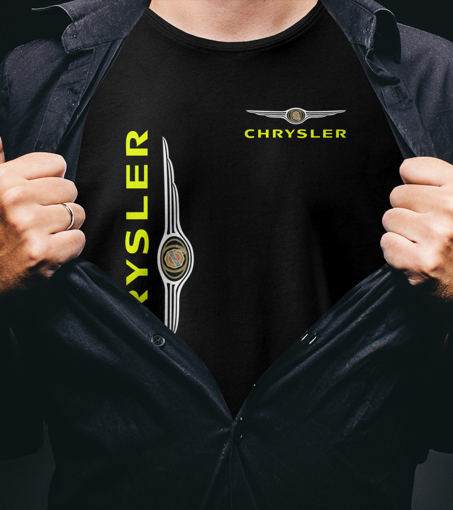 Chrysler Winged Emblem Vertical And Horizontal T-Shirt