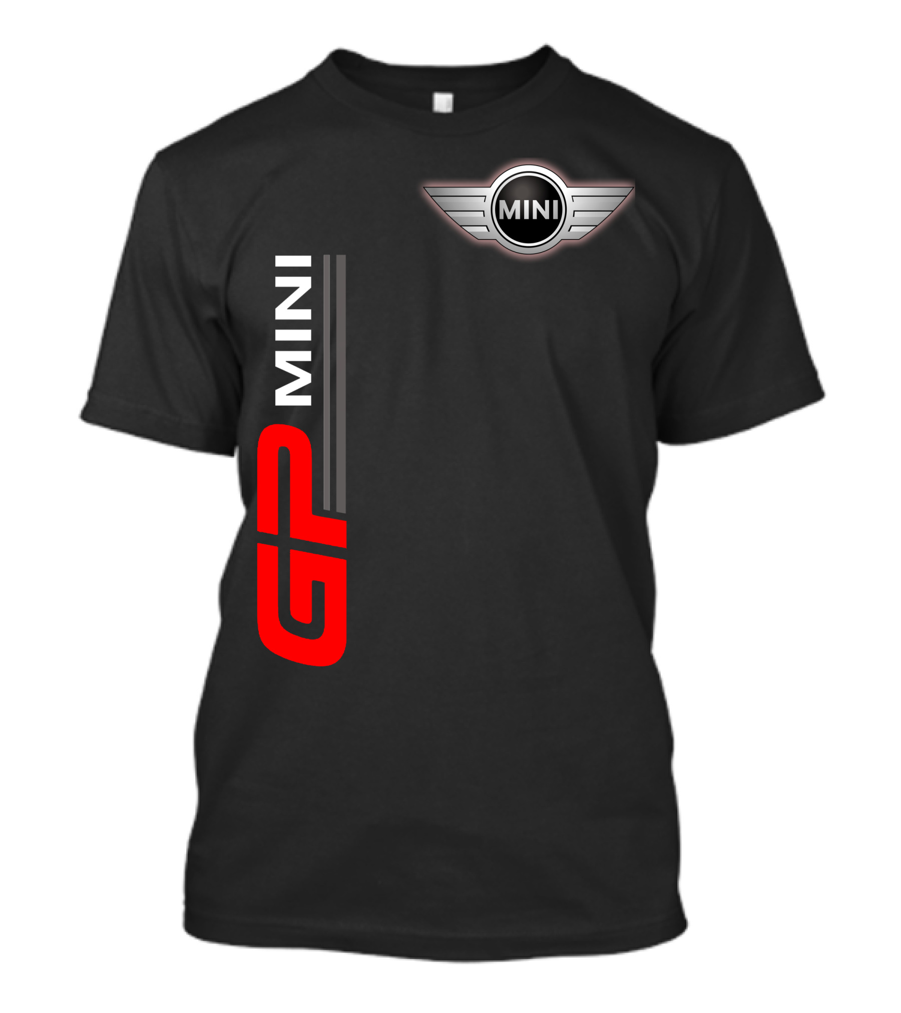 Mini Gp Wing Badge Red Vertical Line T-Shirt