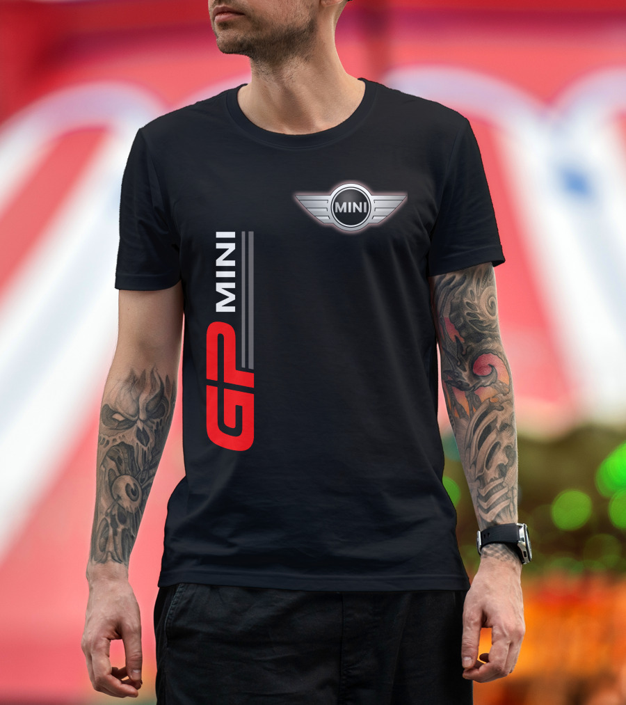 Mini Gp Wing Badge Red Vertical Line T-Shirt