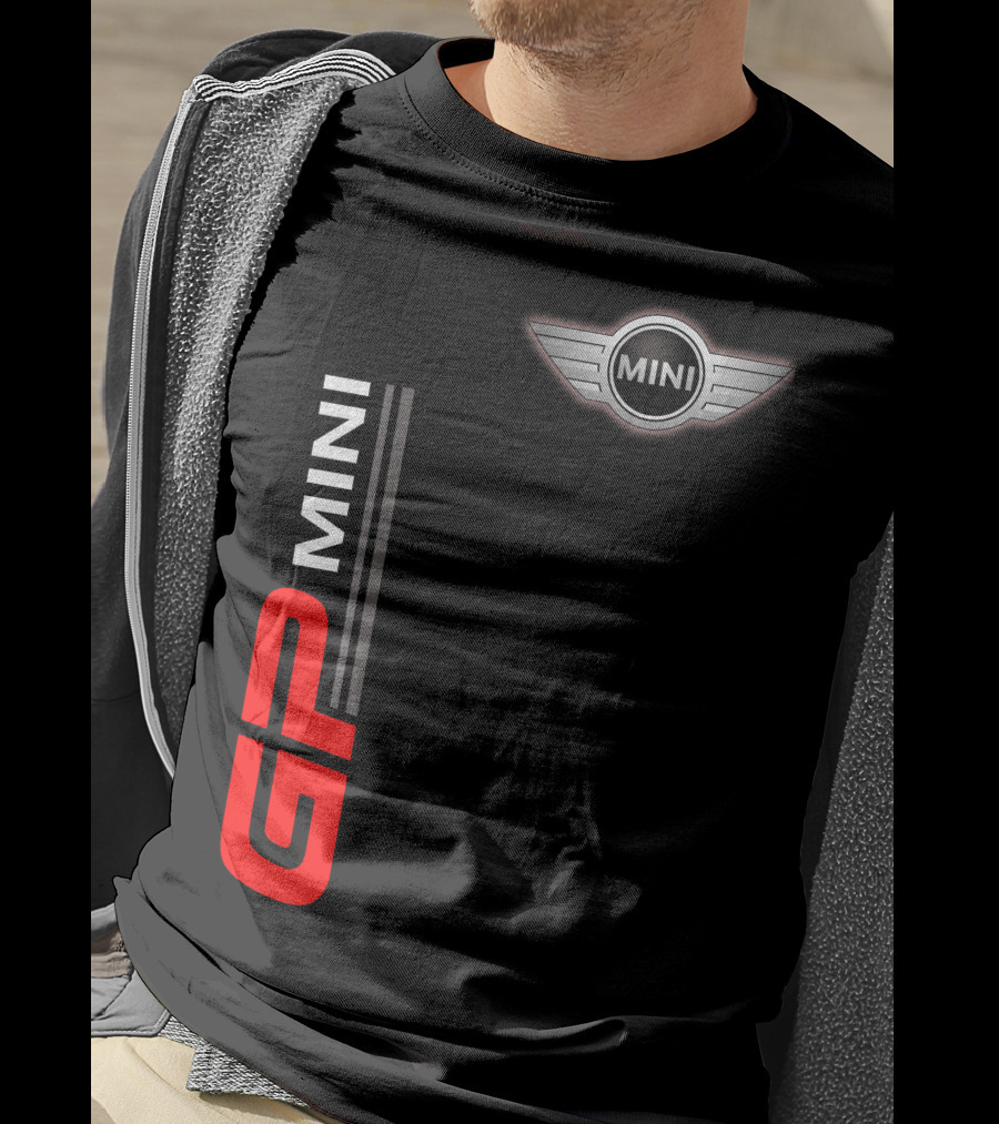 Mini Gp Wing Badge Red Vertical Line T-Shirt