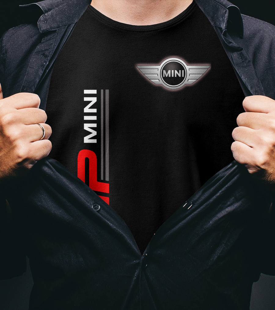 Mini Gp Wing Badge Red Vertical Line T-Shirt