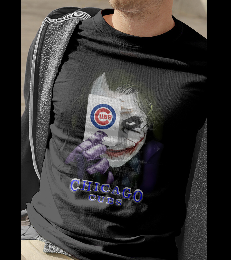 Chicago Cubs Joker Card Face T-Shirt