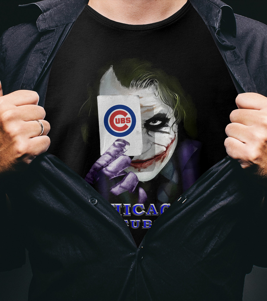 Chicago Cubs Joker Card Face T-Shirt