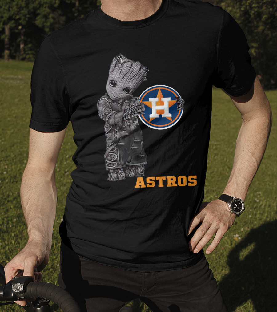 Astros Groot With Houston Baseball T-Shirt
