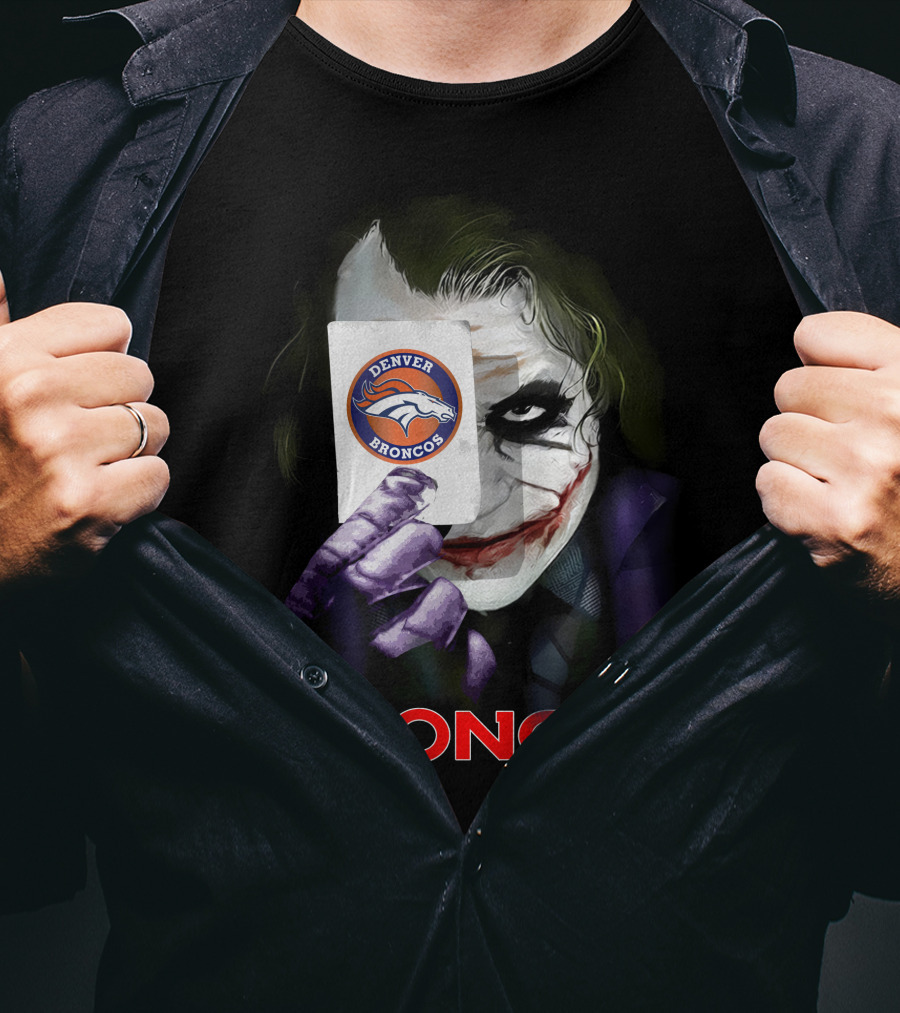Denver Broncos Joker Card T-Shirt