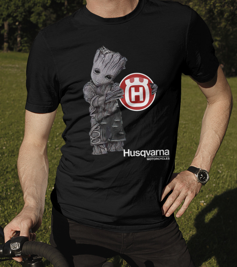 Husqvarna Motorcycles Character With Iconic Figure T-Shirt