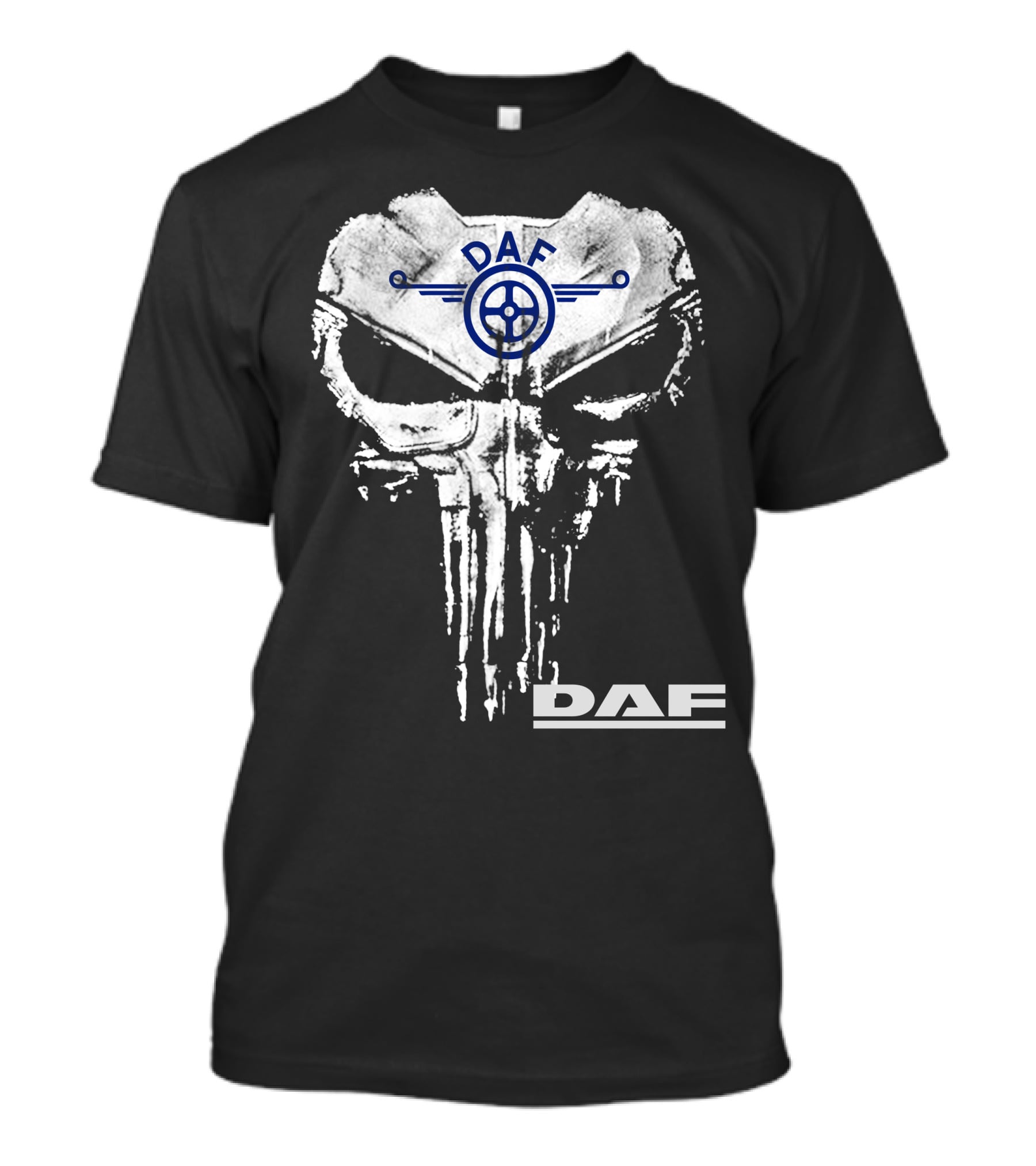 Daf Skull Emblem With Wheel Symbol T-Shirt