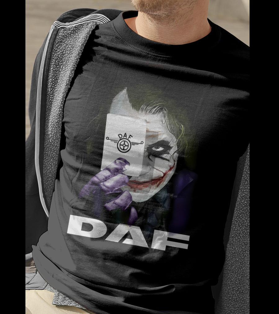 Daf Joker Card Face Iconic Style T-Shirt