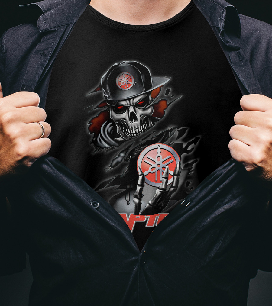 Raptor14 Yamaha Skull And Hat T-Shirt