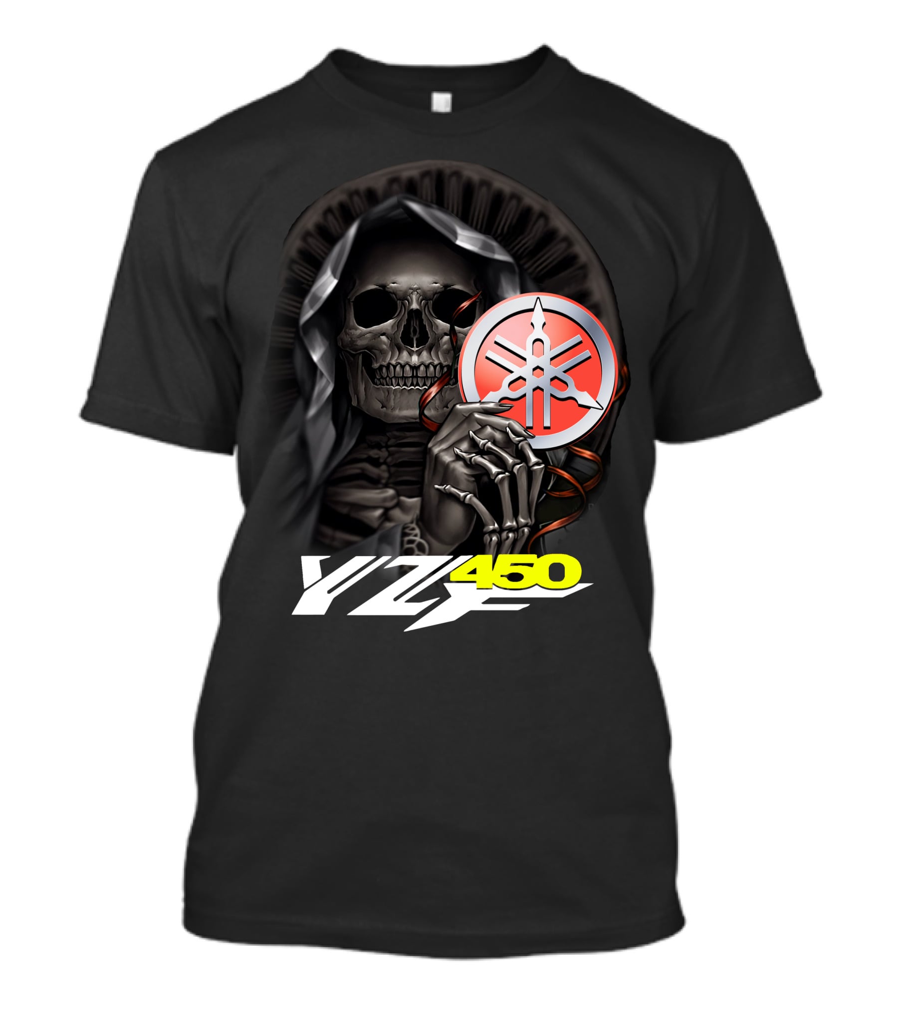 Yamaha Yzf 450 Skull Holding T-Shirt
