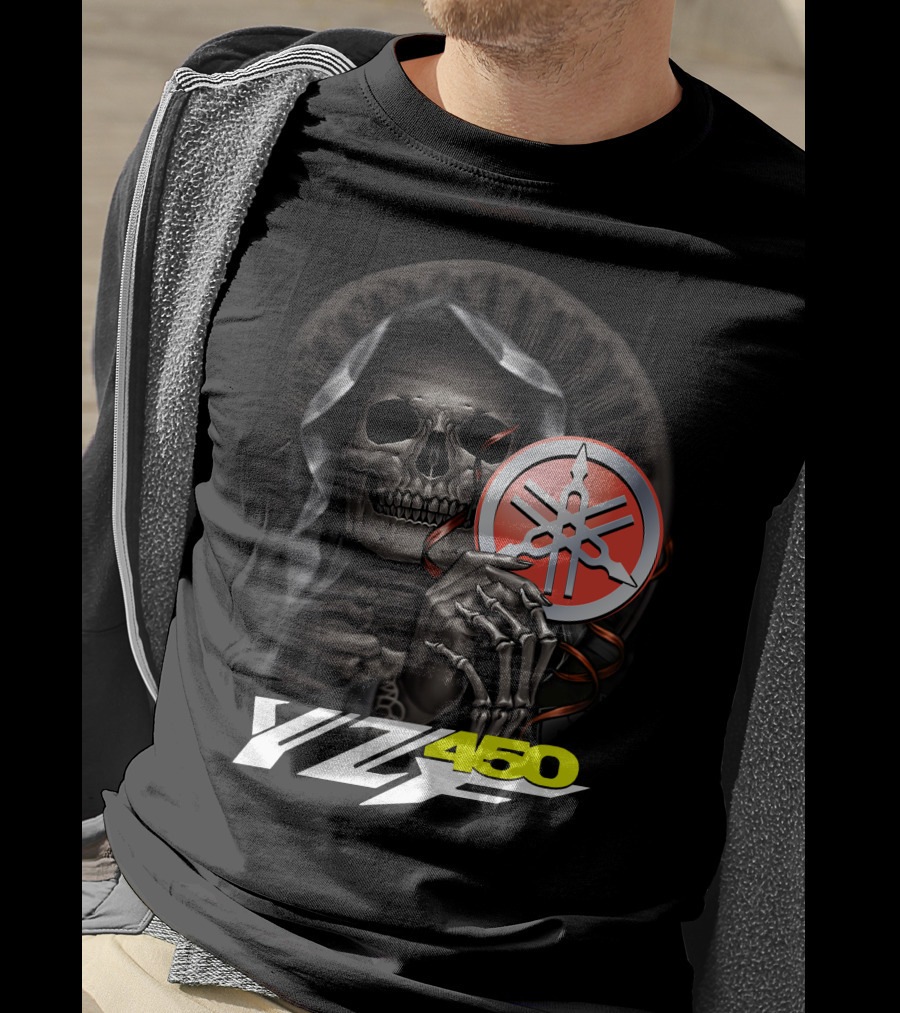 Yamaha Yzf 450 Skull Holding T-Shirt