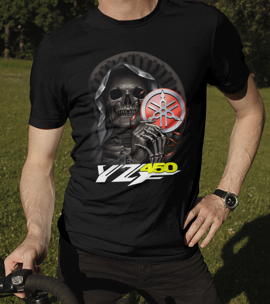 Yamaha Yzf 450 Skull Holding T-Shirt