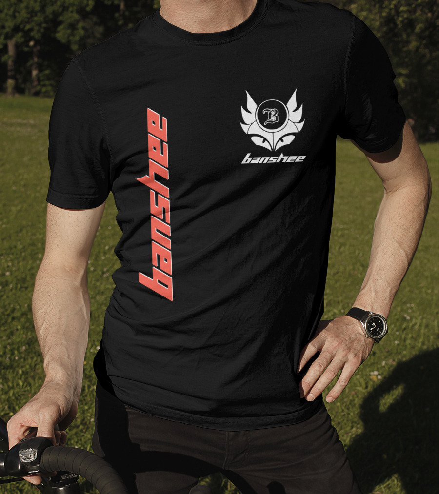 Banshee B2 Emblem Vertical Red T-Shirt
