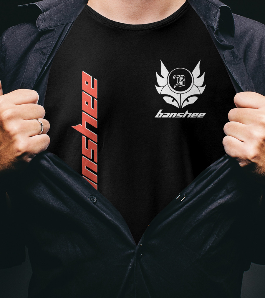 Banshee B2 Emblem Vertical Red T-Shirt