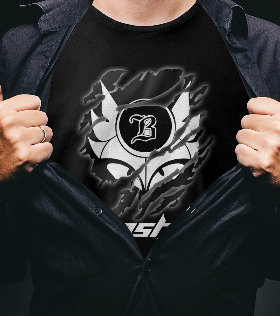 Banshee9 Black And White Clawed Logo With Stylized B T-Shirt