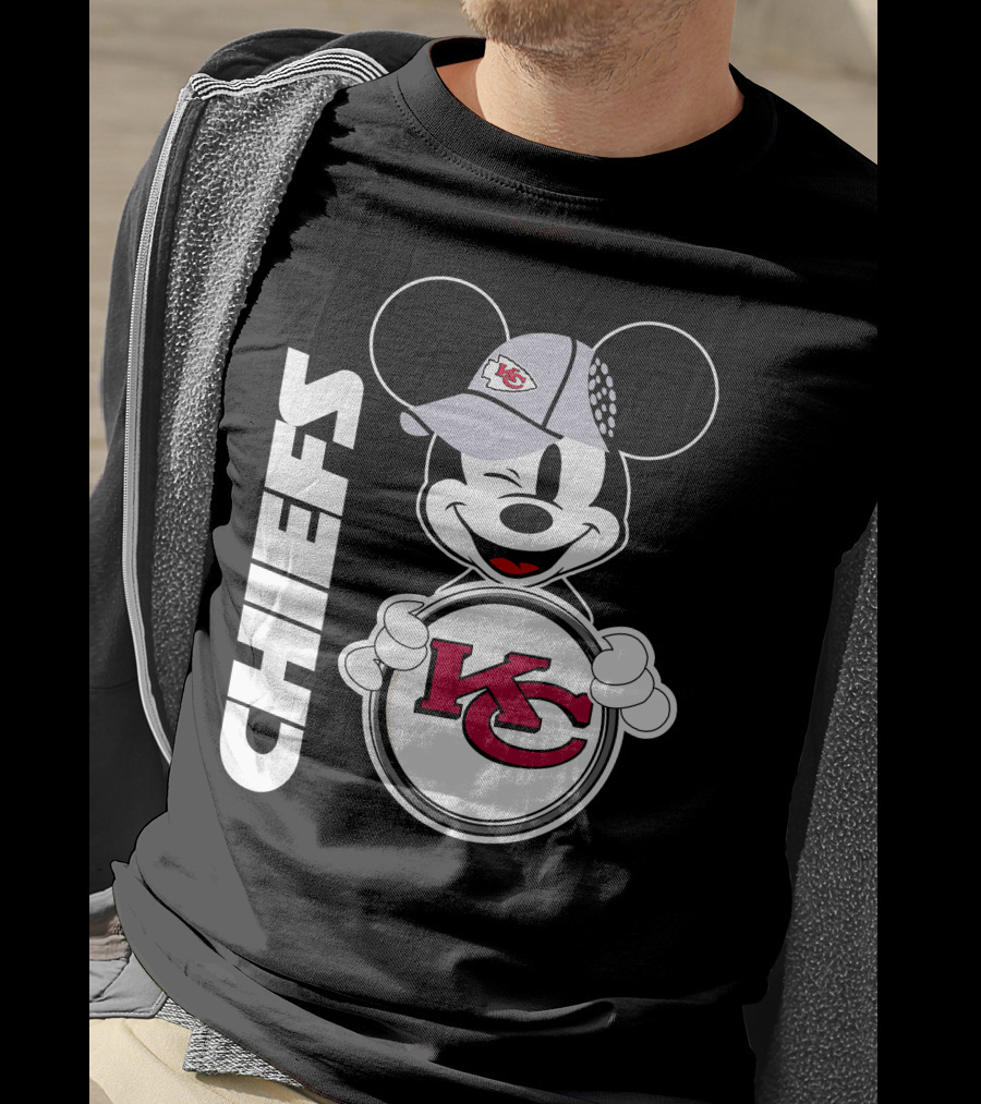 CHIEFS KC Mickey Mouse Hat T-Shirt