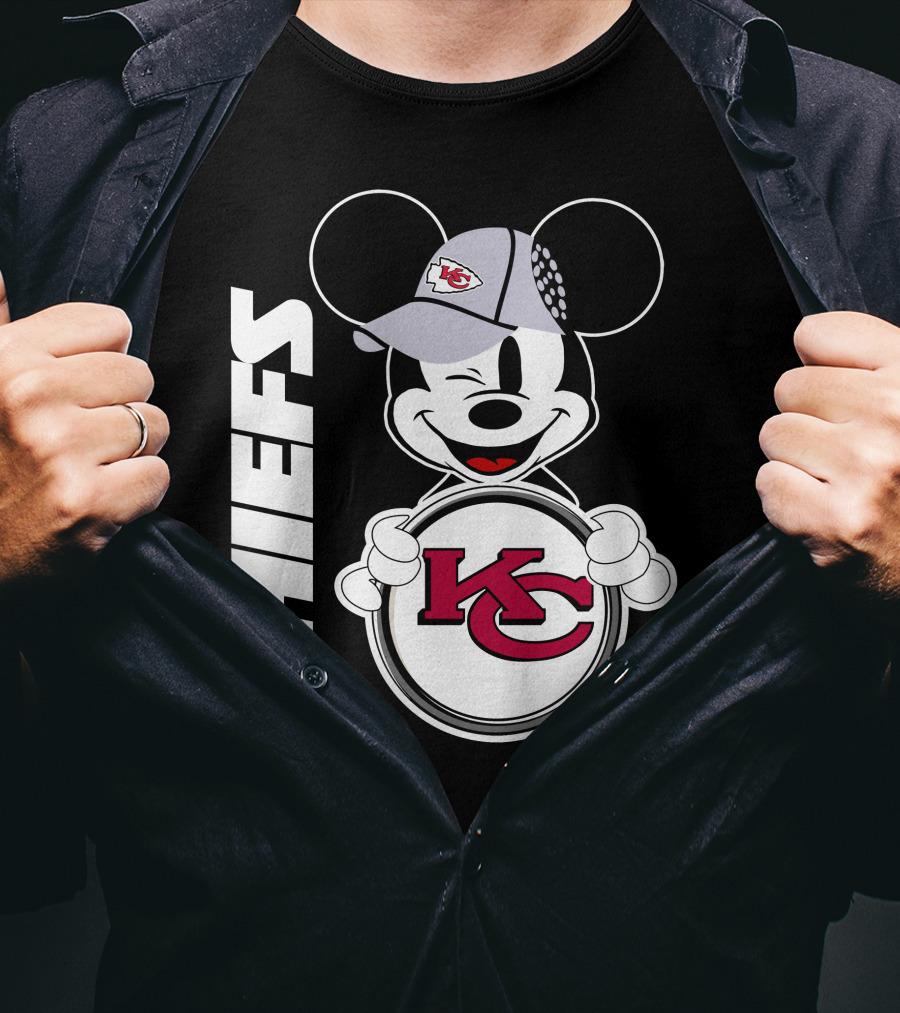 CHIEFS KC Mickey Mouse Hat T-Shirt