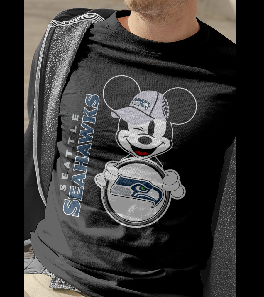 Seattle Seahawks Mickey Mouse Logo 3 T-Shirt