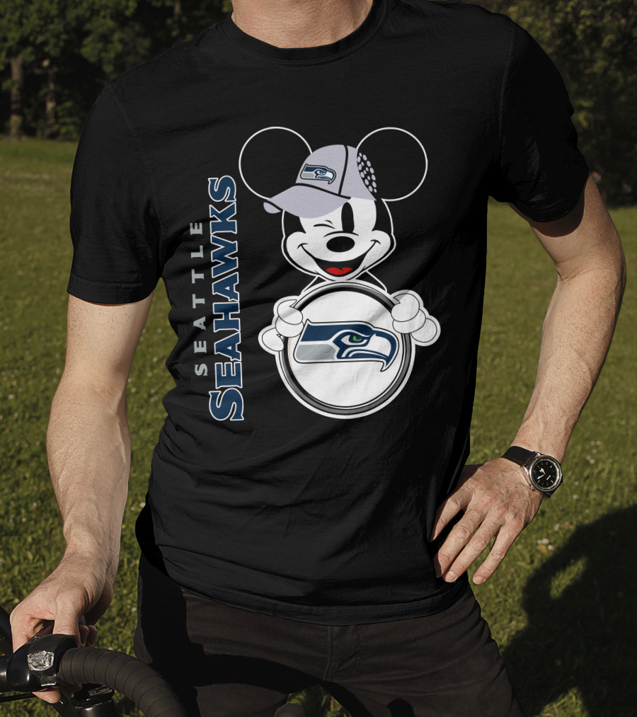 Seattle Seahawks Mickey Mouse Logo 3 T-Shirt