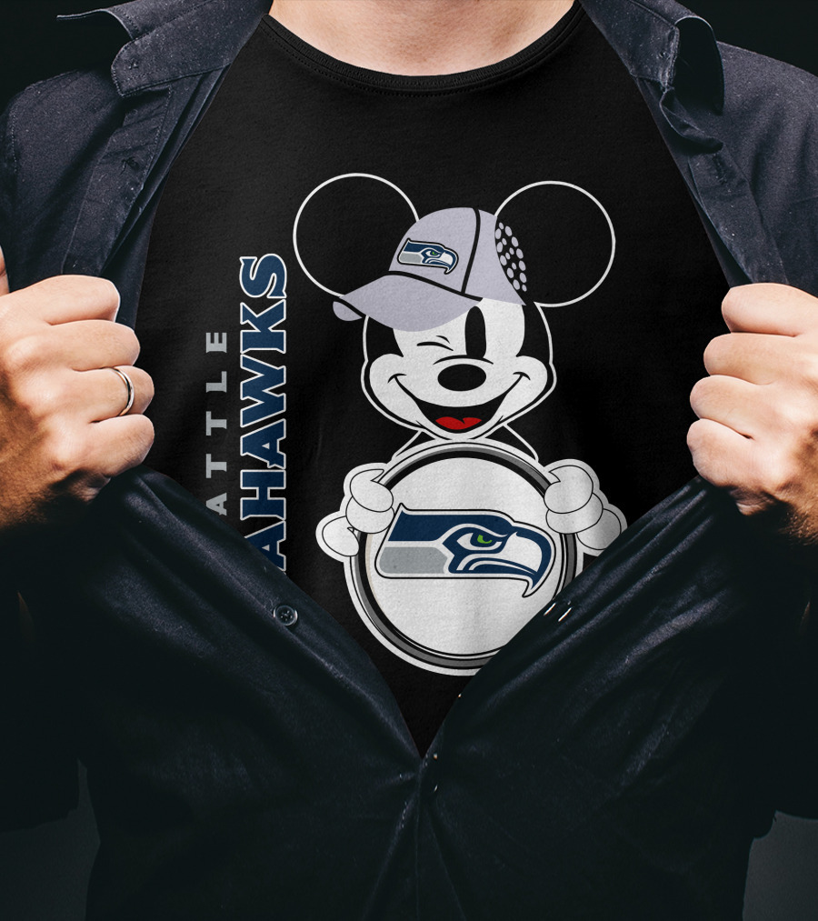 Seattle Seahawks Mickey Mouse Logo 3 T-Shirt