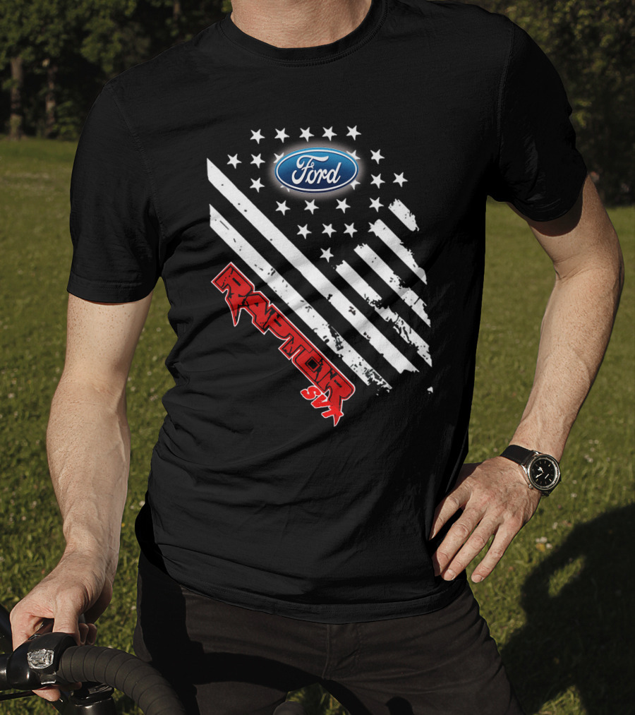 Ford Raptor 21 Usa Flag Stars Stripes T-Shirt