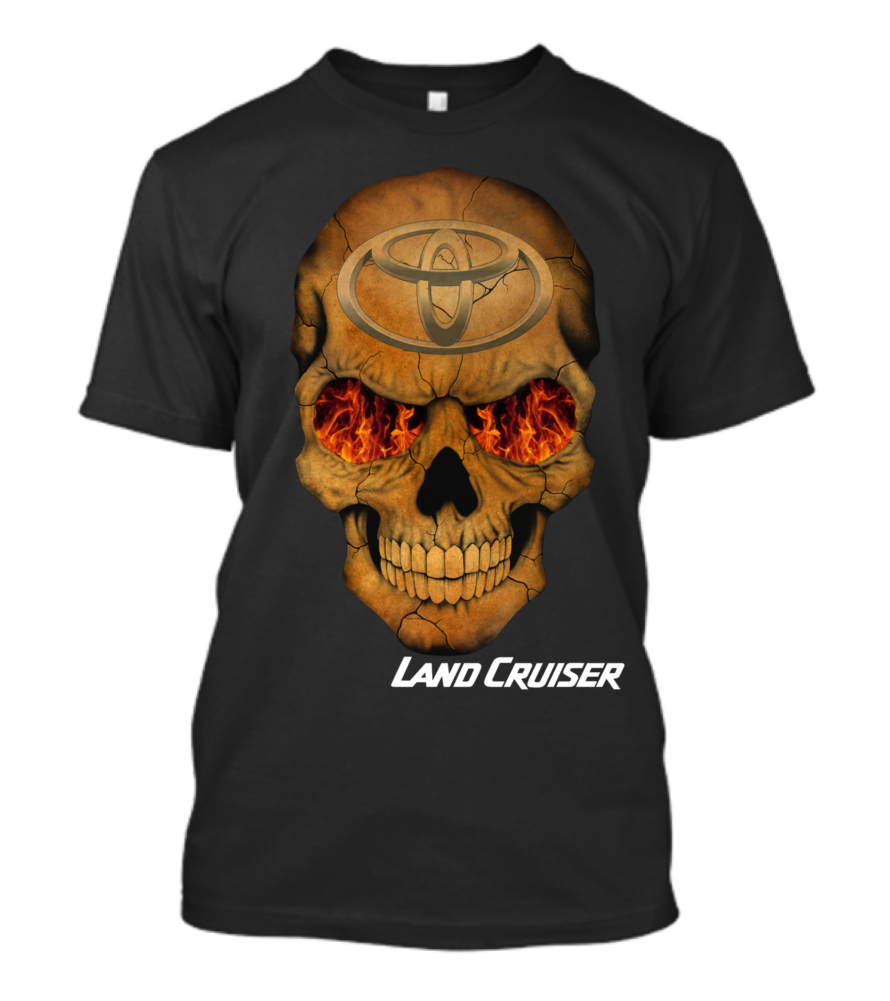 Toyota Land Cruiser Fiery Skull T-Shirt