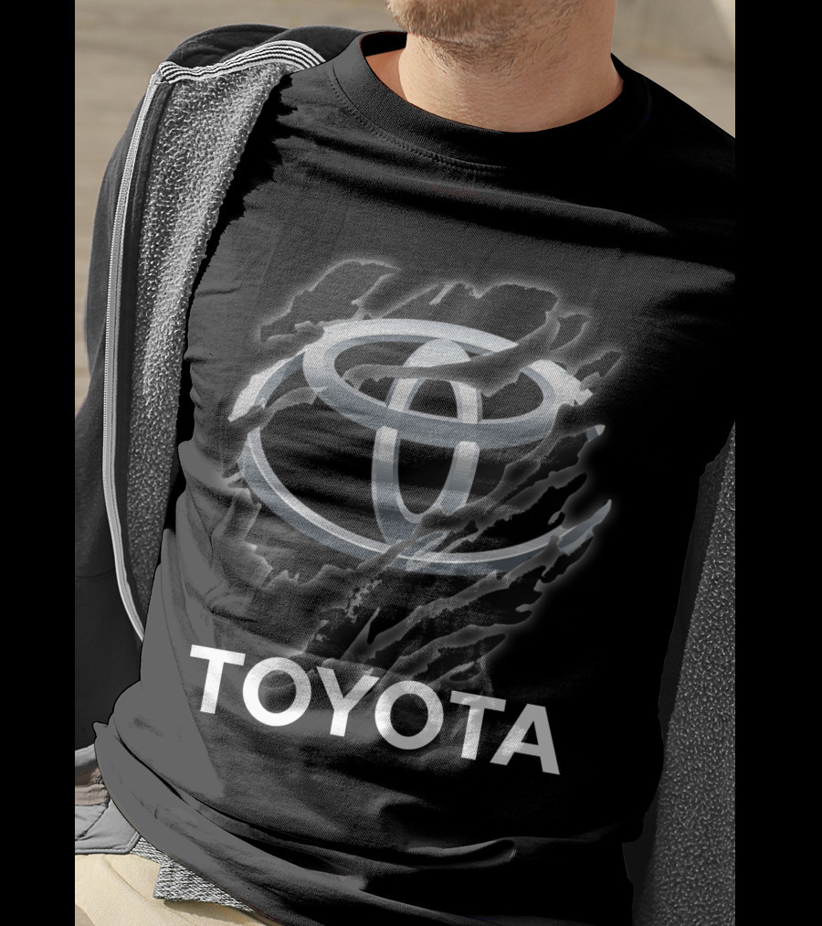 Toyota Emblem With Scratch Effect Rip T-Shirt