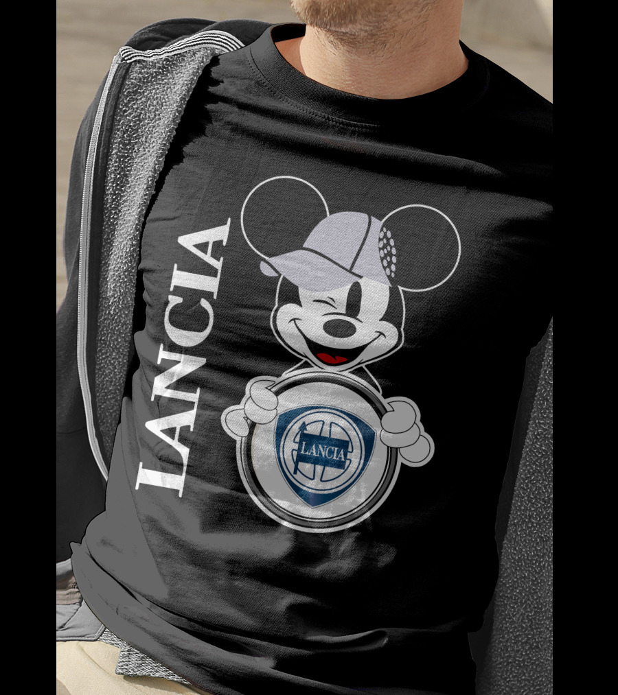 Lancia Mickey Mouse Holding T-Shirt