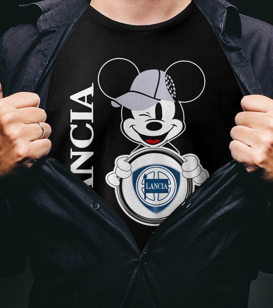 Lancia Mickey Mouse Holding T-Shirt