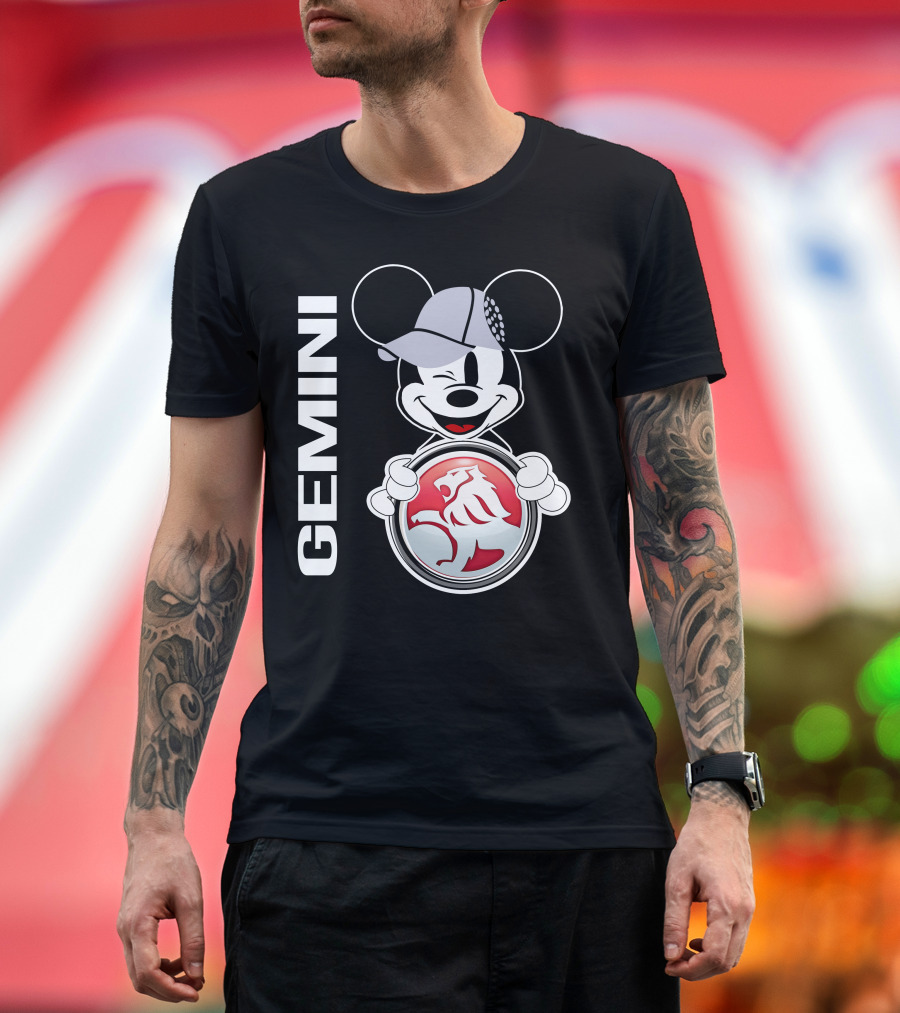 Gemini Mickey Holding Holden Lion T-Shirt
