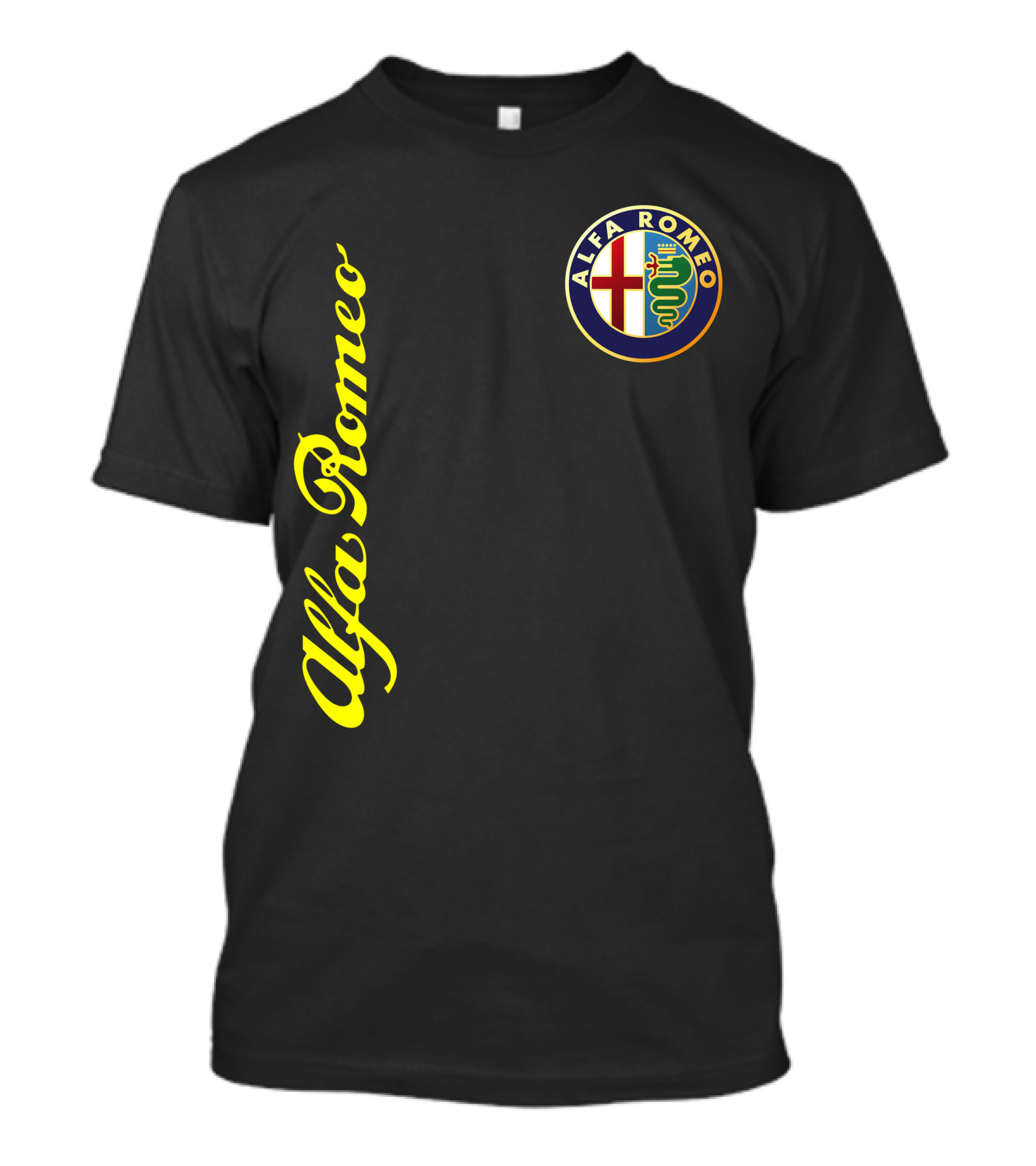 Alfa Romeo Classic Car Logo And Name T-Shirt