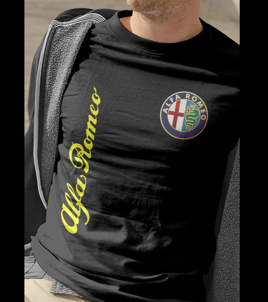 Alfa Romeo Classic Car Logo And Name T-Shirt