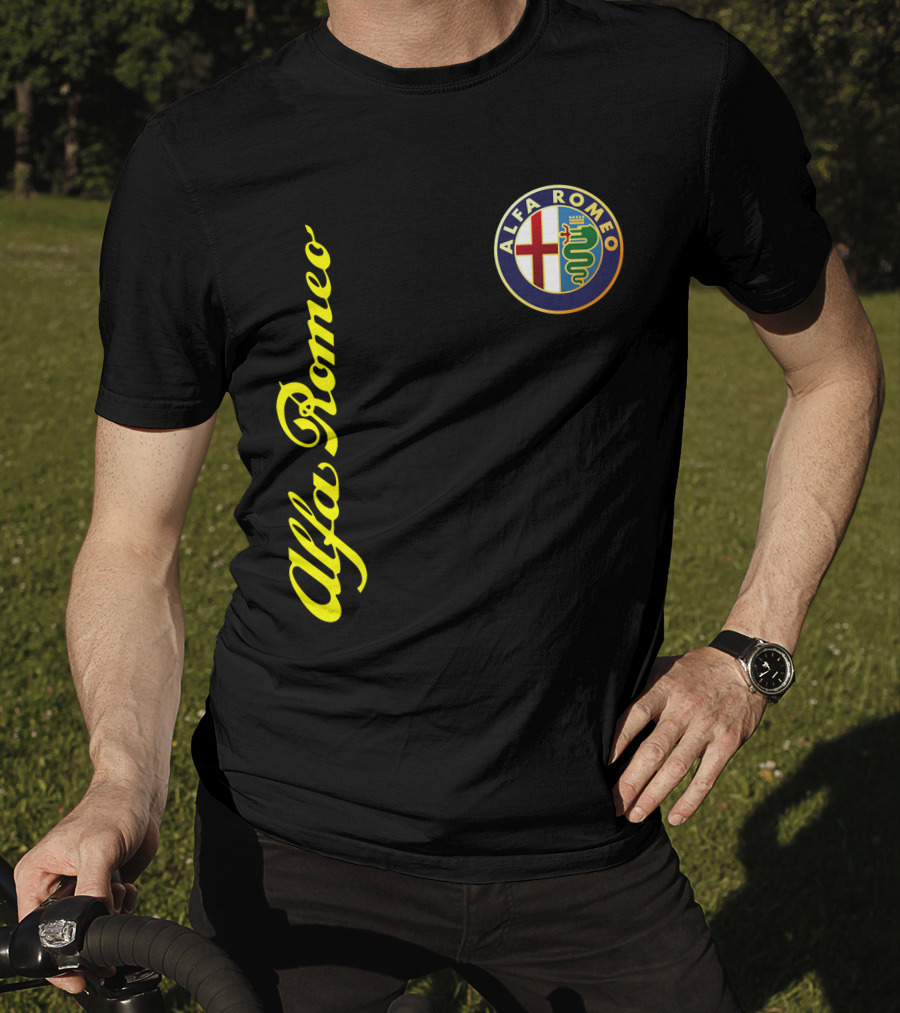 Alfa Romeo Classic Car Logo And Name T-Shirt