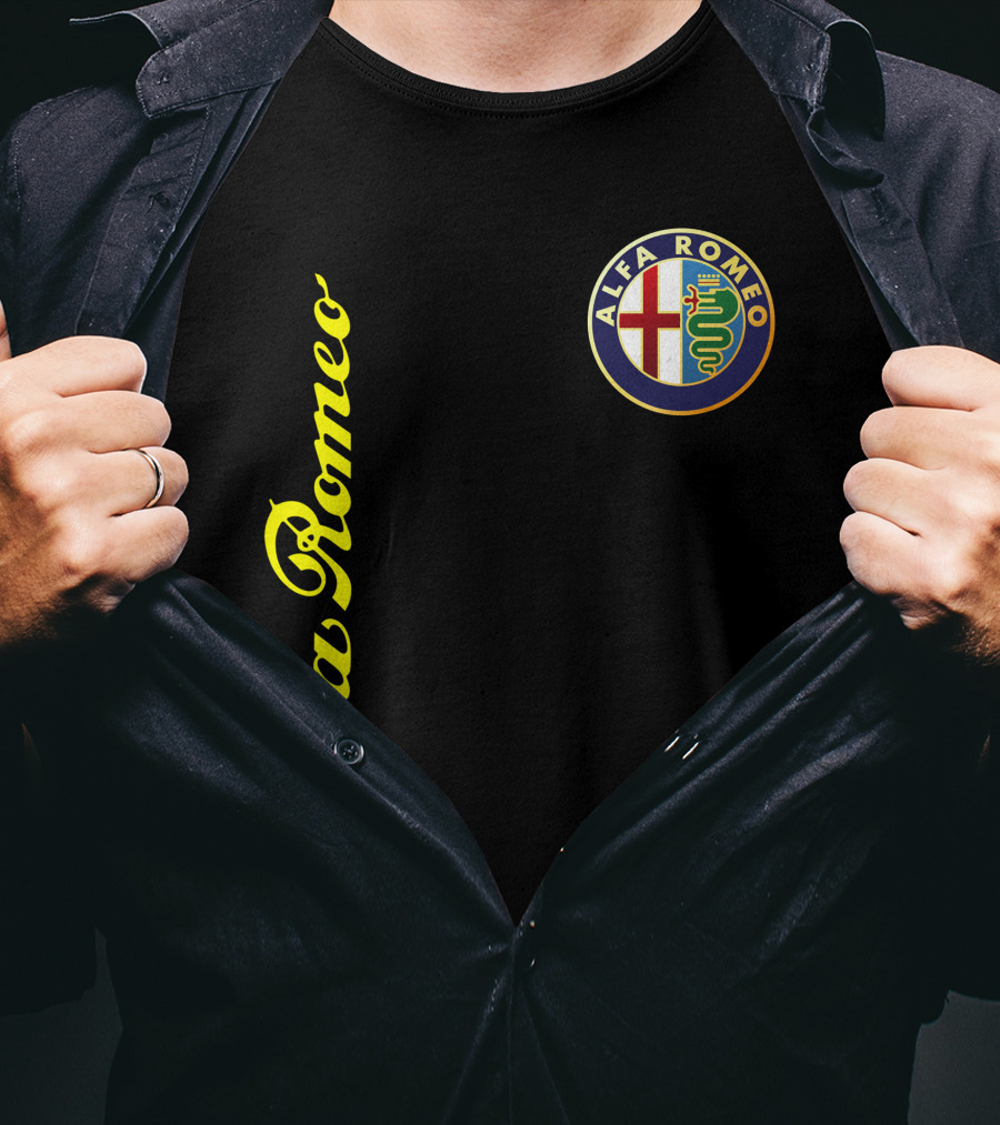 Alfa Romeo Classic Car Logo And Name T-Shirt