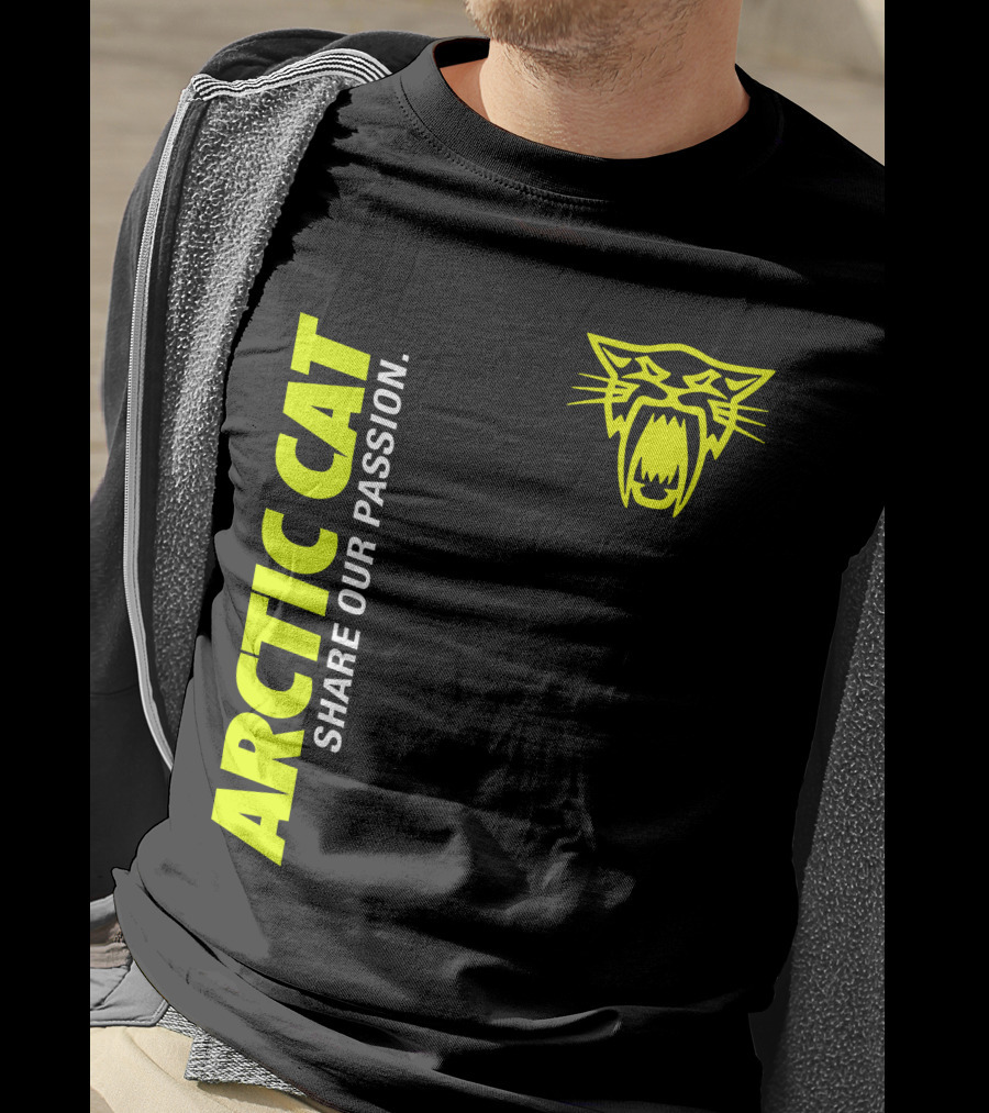Arctic Cat Share Our Passion Neon Cat T-Shirt