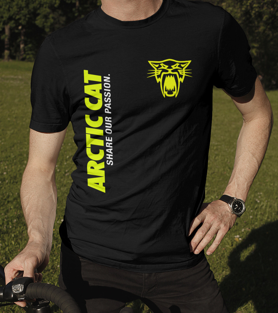 Arctic Cat Share Our Passion Neon Cat T-Shirt