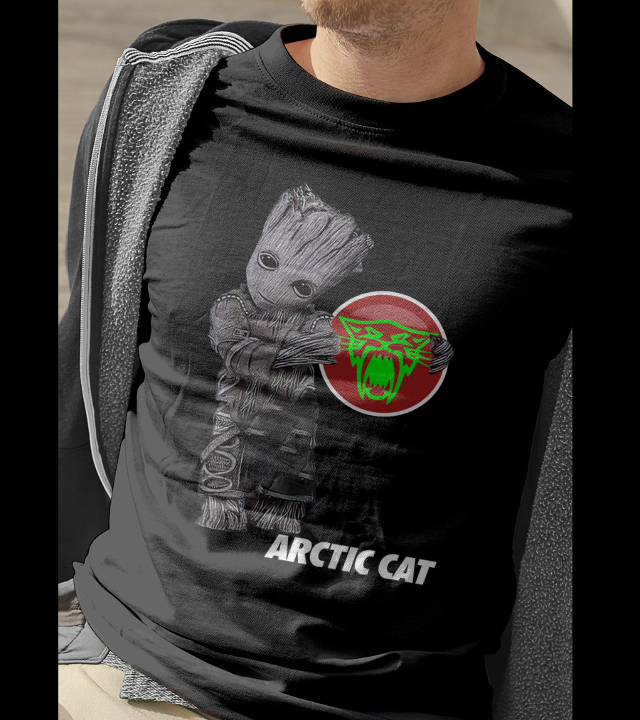 Arctic Cat Groot With Green Cat T-Shirt