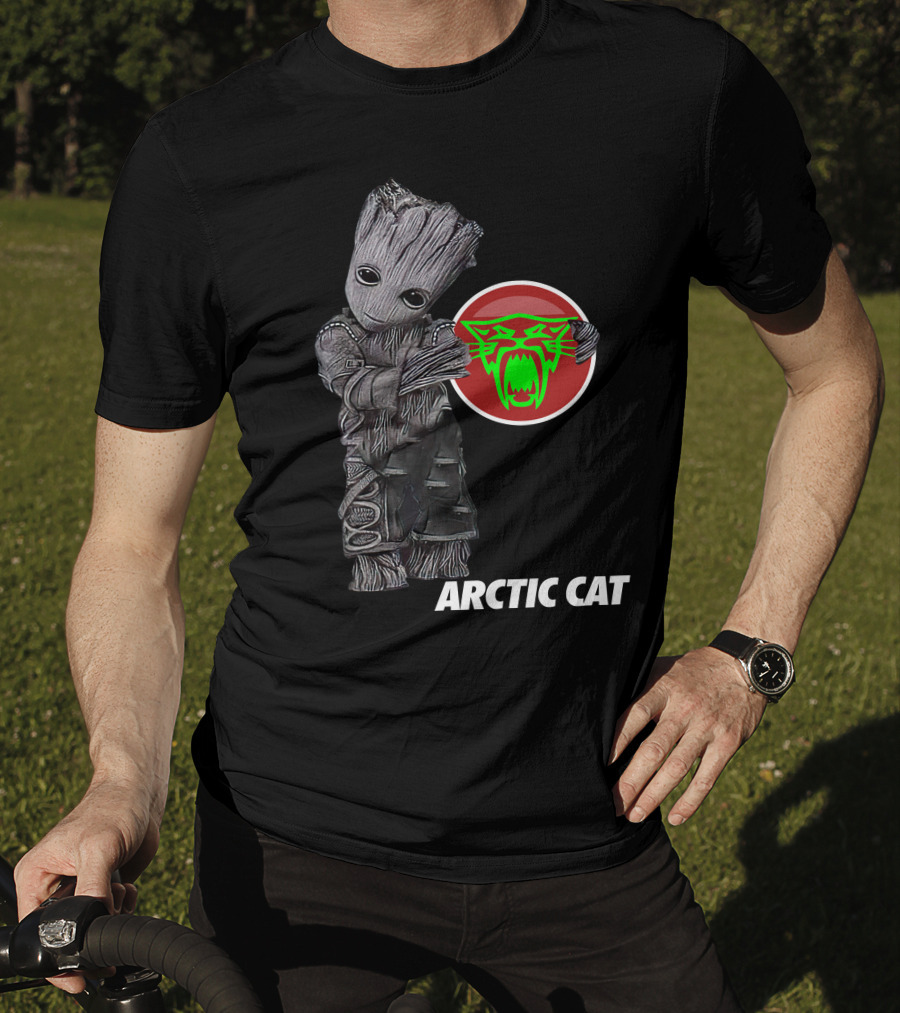 Arctic Cat Groot With Green Cat T-Shirt