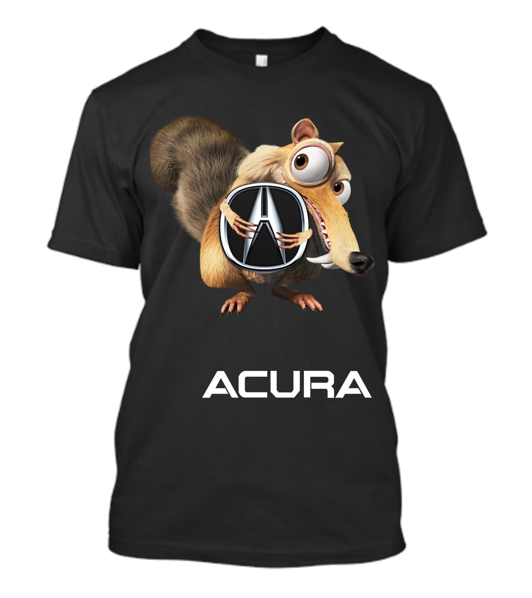 Acura Logo With Ice Age Character Scrat T-Shirt