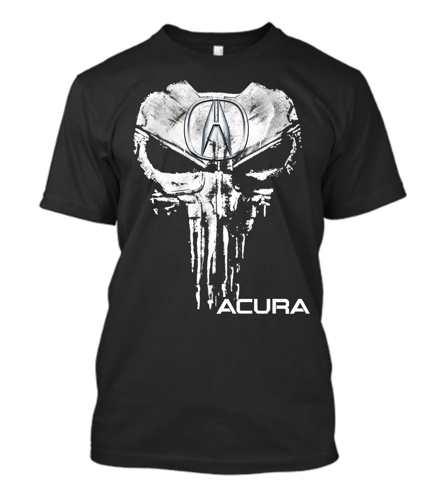 Acura Logo Skull Punisher Style T-Shirt