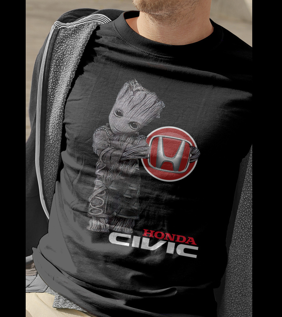 Honda Civic Groot With Honda T-Shirt