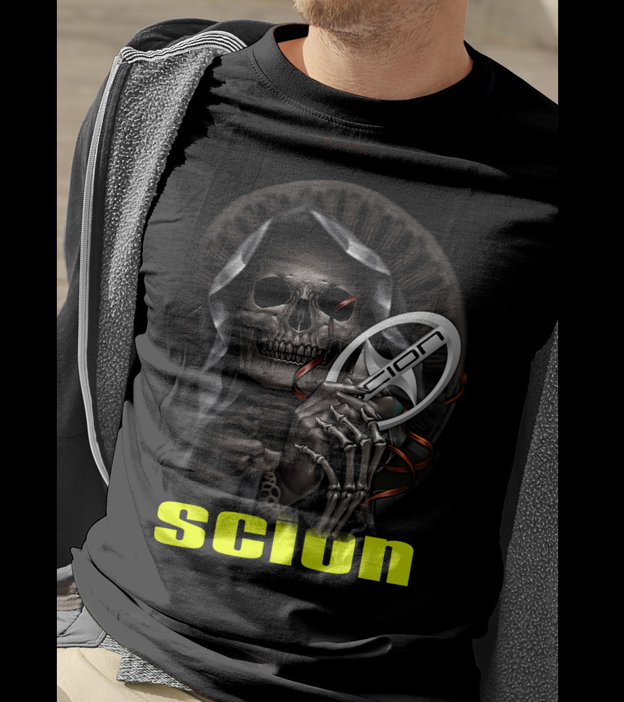Scion Grim Reaper Skull Holding T-Shirt