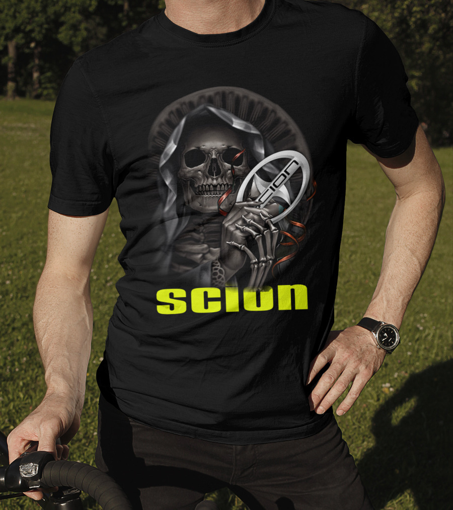 Scion Grim Reaper Skull Holding T-Shirt