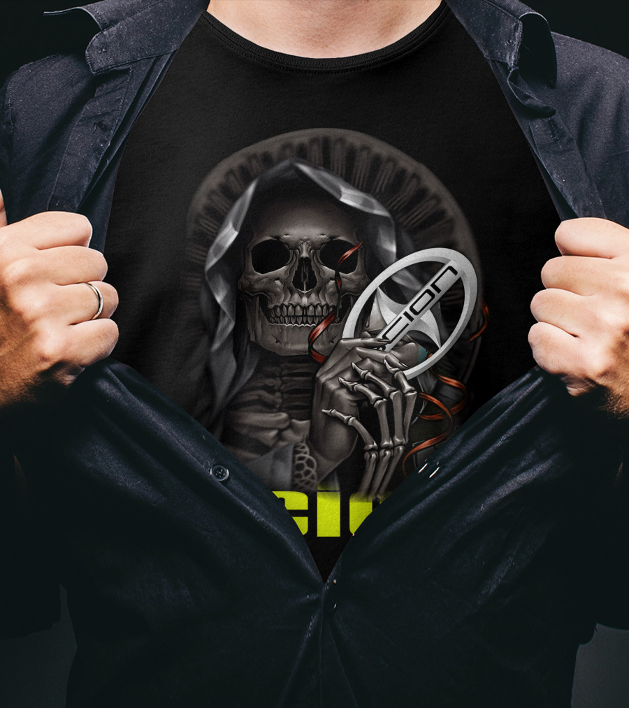 Scion Grim Reaper Skull Holding T-Shirt