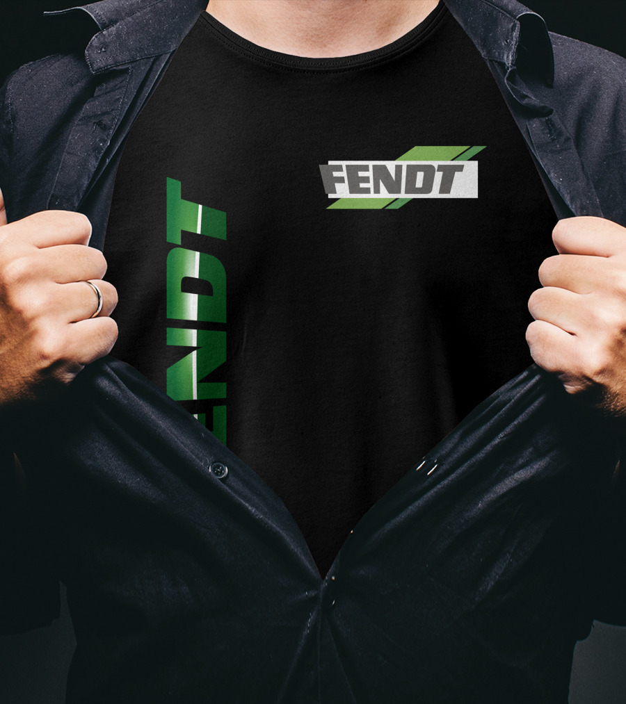 Fendt 01 Vertical And Diagonal Green T-Shirt
