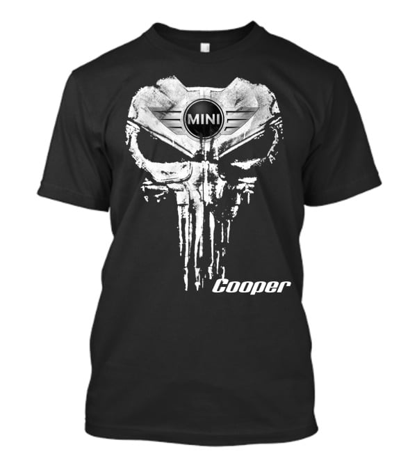 Mini Cooper 14 Grunge Skull T-Shirt