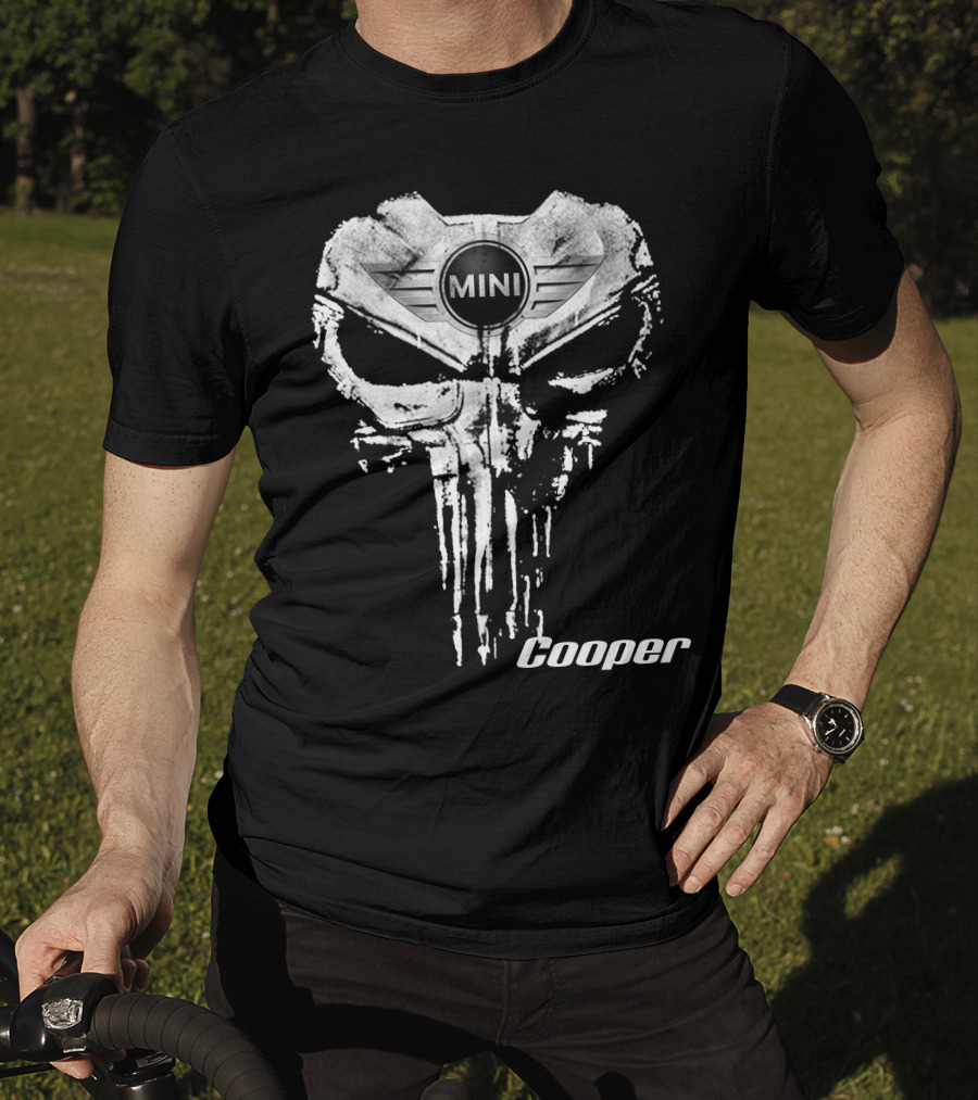 Mini Cooper 14 Grunge Skull T-Shirt